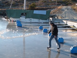January - Skating in the marina